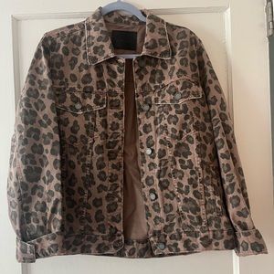 BlankNYC cheetah denim jacket